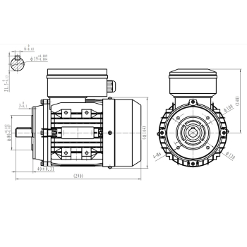 Silnik elektryczny jednofazowy 0,75kW 2800 obr/min. 80B14